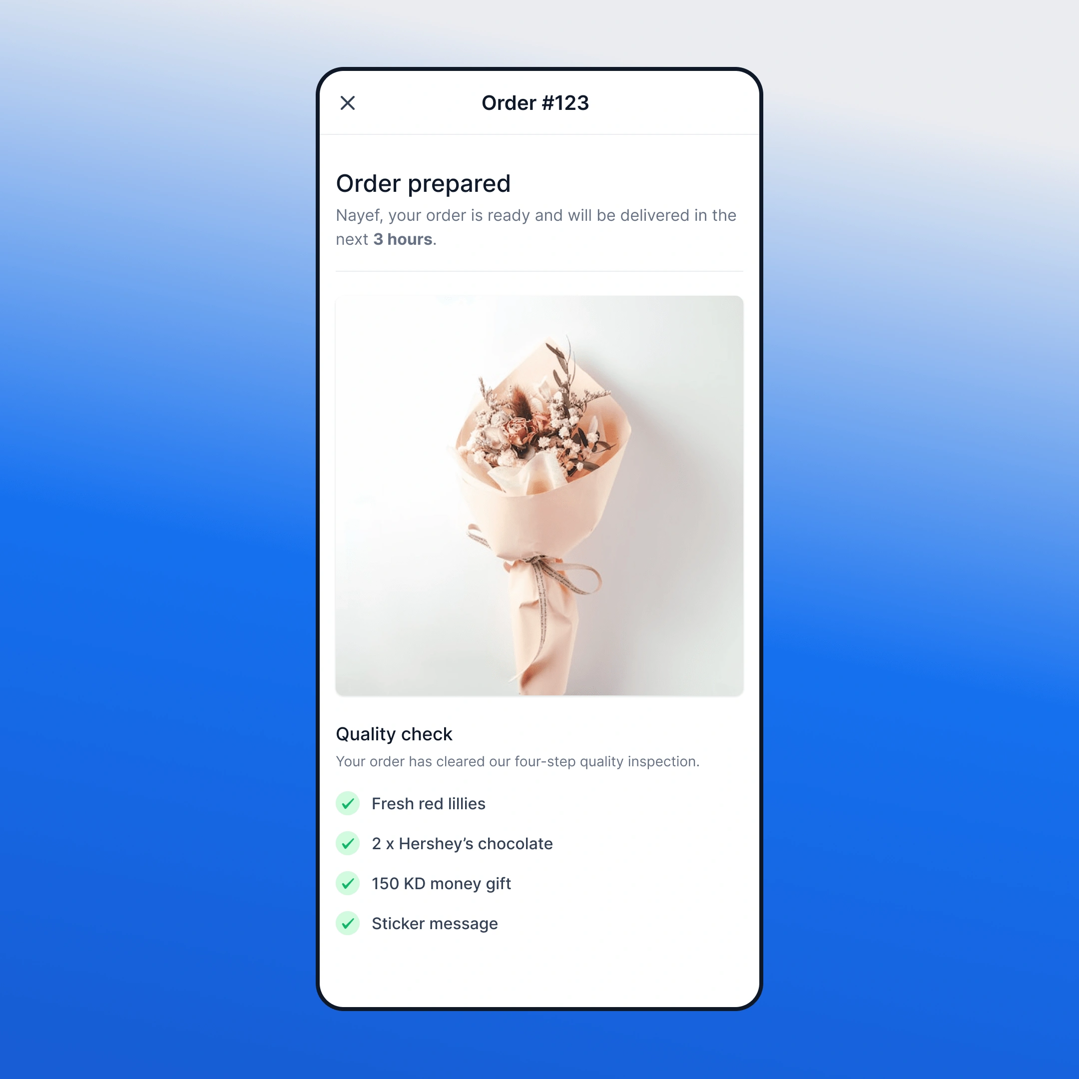 The customers now have complete visibility before delivery. They can view the final appearance of the gift exactly as the recipient will receive it. A built-in quality check guarantees that each order meets the required standards.