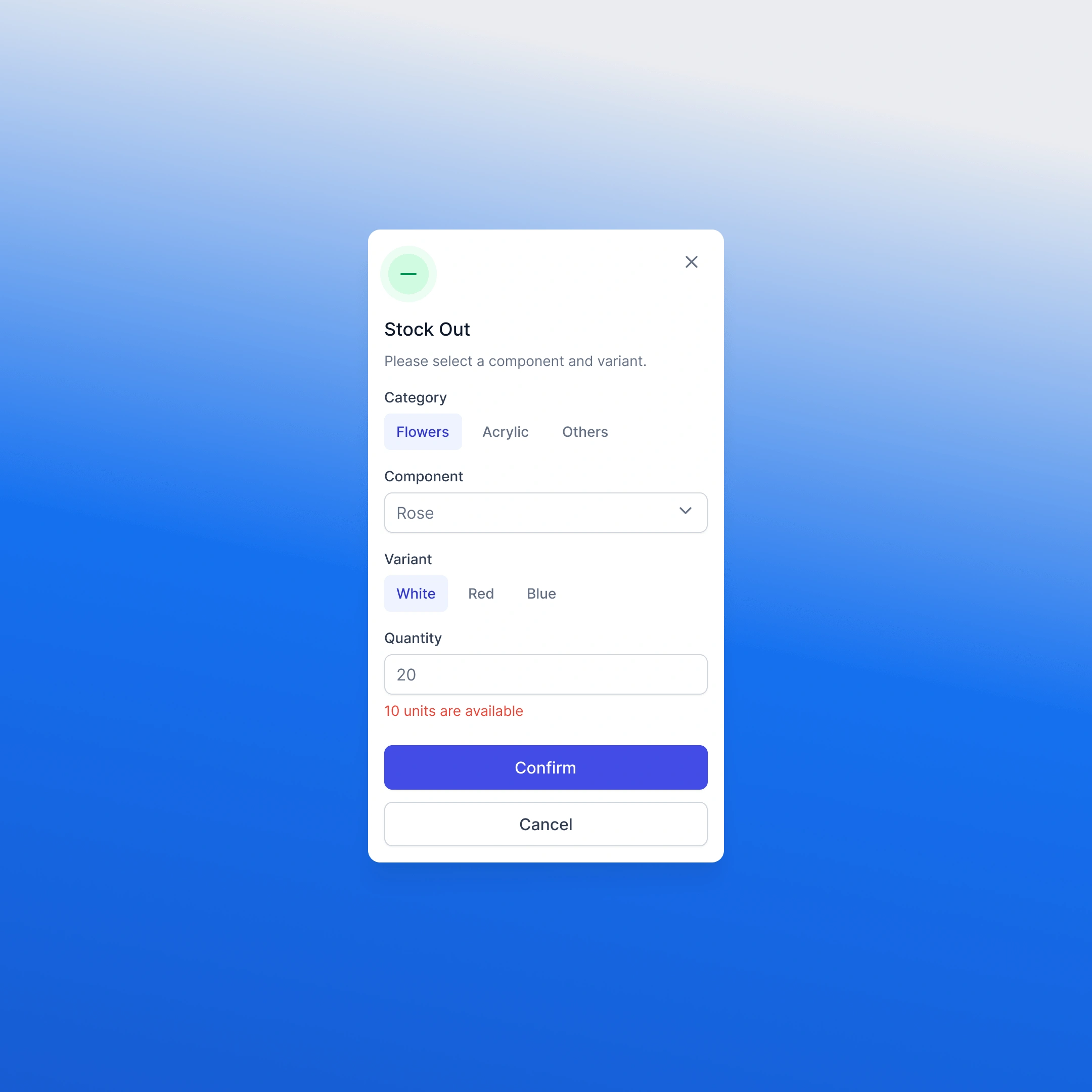 We made checking SKU availability easy. Staff can quickly see how many items are in-stock, allowing them to manage inventory easily and avoid delays.