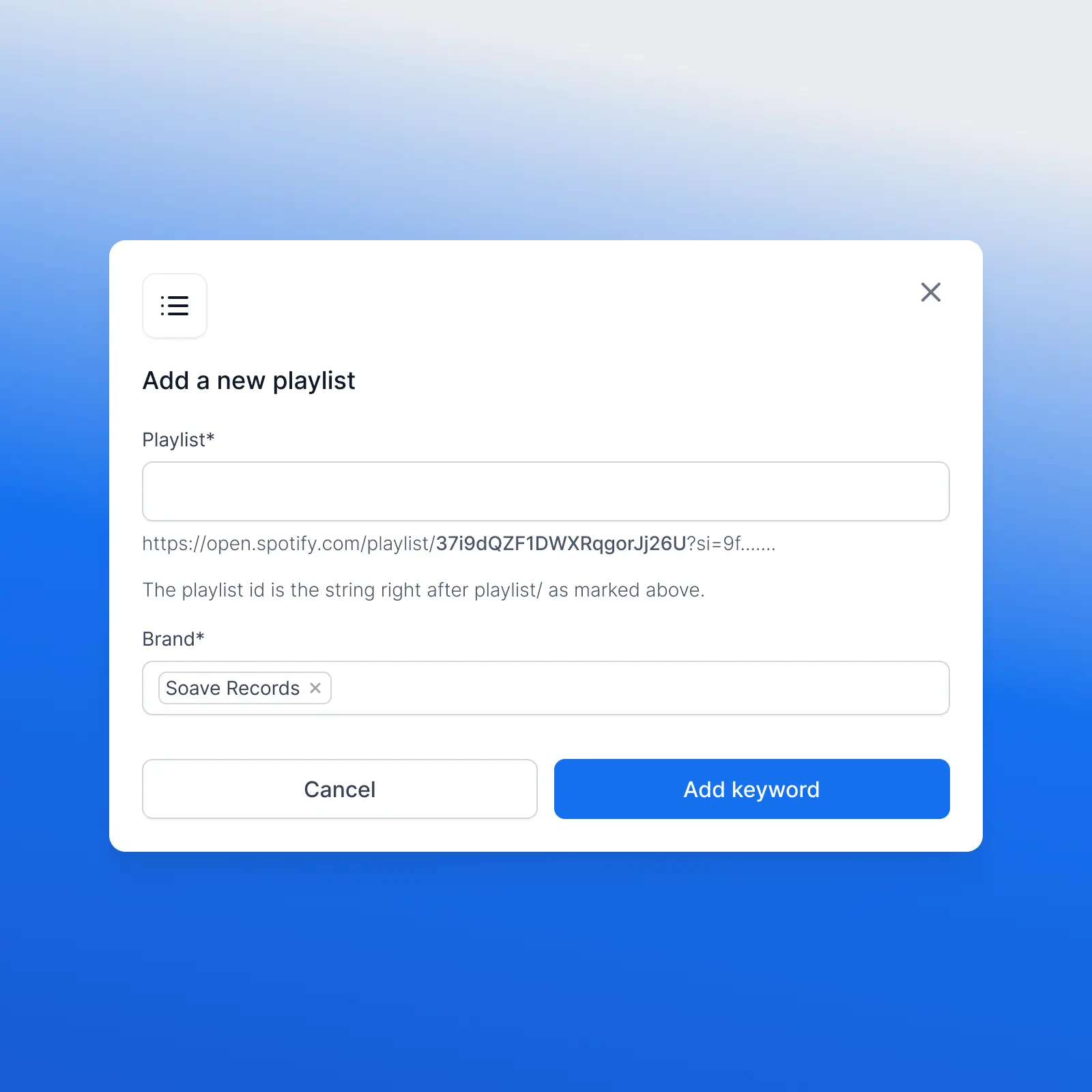 Major's team was spending hours each day manually checking playlist rankings, follower counts and campaign performance. This repetitive data collection left little time for strategic work and optimisation. The new platform simplifies this. When they choose a playlist, it automatically monitors key details like rankings, followers, and how well campaigns perform. It also keeps complete logs for analysis.
