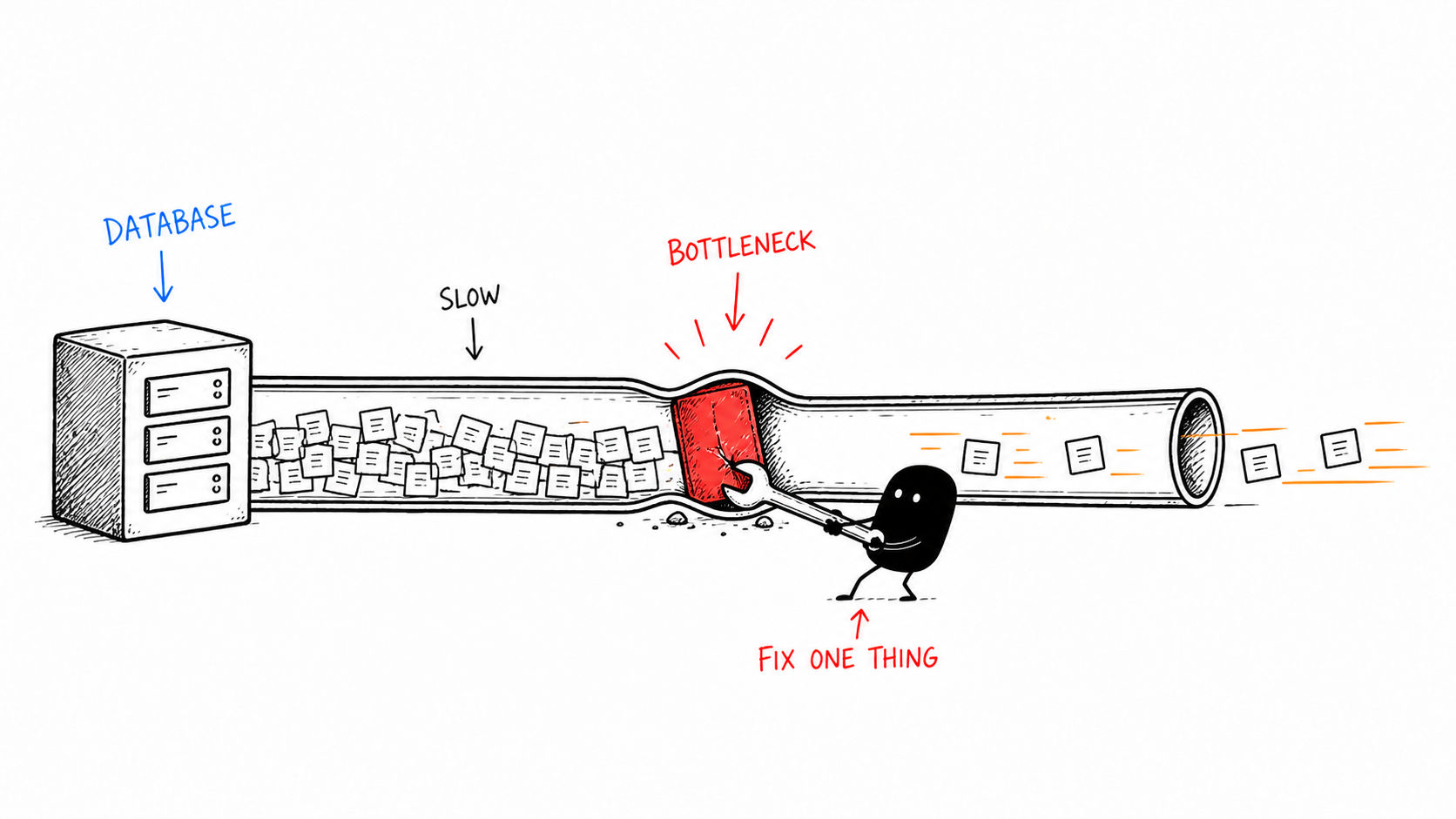 A single database bottleneck slowing down an internal tool
